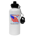 Veterans Day 2015 WaterColor Aluminum 600ml Water Bottle-Water Bottles-TooLoud-White-Davson Sales