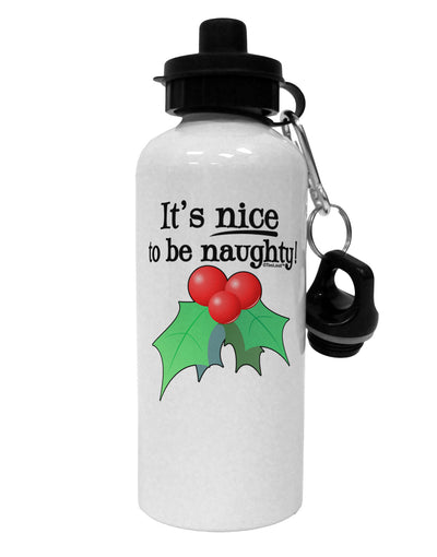 Nice to be Naughty Aluminum 600ml Water Bottle-Water Bottles-TooLoud-White-Davson Sales