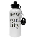 New York City - City Lights Aluminum 600ml Water Bottle by TooLoud-Water Bottles-TooLoud-White-Davson Sales