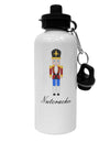 Nutcracker Design - Red Gold Black Text Aluminum 600ml Water Bottle-Water Bottles-TooLoud-White-Davson Sales