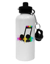 Paint Music Note Aluminum 600ml Water Bottle-Water Bottles-TooLoud-White-Davson Sales