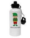 Santa's Little Helper Christmas Elf Boy Aluminum 600ml Water Bottle-Water Bottles-TooLoud-White-Davson Sales