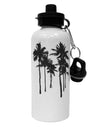 Palm Rows Silhouette Aluminum 600ml Water Bottle-Water Bottles-TooLoud-White-Davson Sales