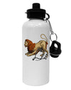 Leo Color Illustration Aluminum 600ml Water Bottle-Water Bottles-TooLoud-White-Davson Sales