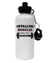 Installing Muscles Aluminum 600ml Water Bottle-Water Bottles-TooLoud-White-Davson Sales