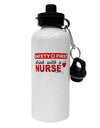 Drink With A Nurse Aluminum 600ml Water Bottle-Water Bottles-TooLoud-White-Davson Sales