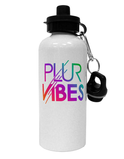 PLUR Vibes Aluminum 600ml Water Bottle-Water Bottles-TooLoud-White-Davson Sales