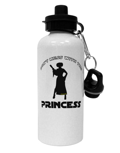 Don't Mess With The Princess Aluminum 600ml Water Bottle-Water Bottles-TooLoud-White-Davson Sales