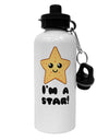 Cute Starfish - I am a Star Aluminum 600ml Water Bottle by TooLoud-Water Bottles-TooLoud-White-Davson Sales