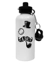 Fancy Tophat Mustache Pipe and Monocle Aluminum 600ml Water Bottle-Water Bottles-TooLoud-White-Davson Sales