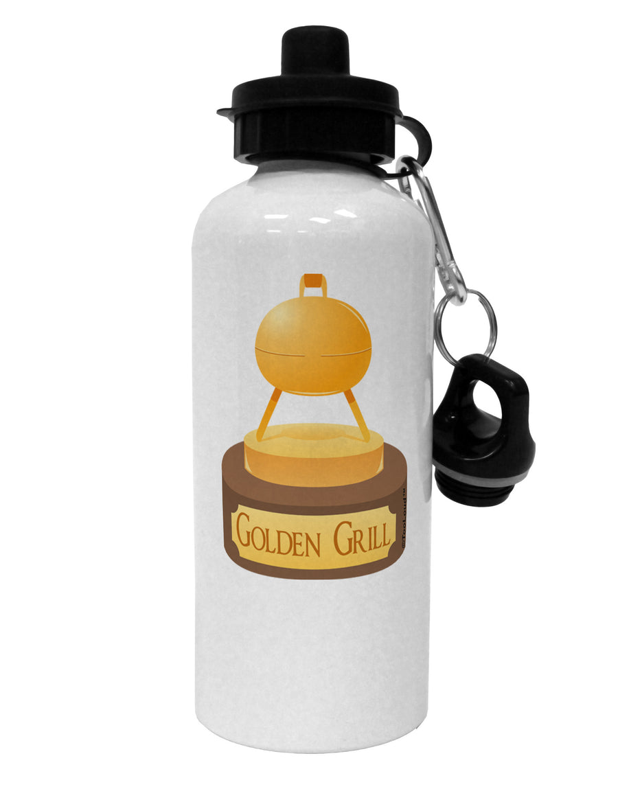 Golden Grill Trophy Aluminum 600ml Water Bottle by TooLoud-Water Bottles-TooLoud-White-Davson Sales