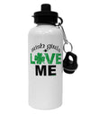 Irish Girls Love Me Aluminum 600ml Water Bottle-Water Bottles-TooLoud-White-Davson Sales