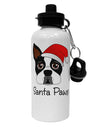 Santa Paws Christmas Dog Aluminum 600ml Water Bottle-Water Bottles-TooLoud-White-Davson Sales