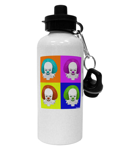 Clown Face Pop Art Aluminum 600ml Water Bottle-Water Bottles-TooLoud-White-Davson Sales