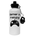 Gamer In Training BnW Aluminum 600ml Water Bottle by TooLoud-Water Bottles-TooLoud-White-Davson Sales