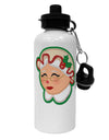 Cute Mrs Claus Face Faux Applique Aluminum 600ml Water Bottle-Water Bottles-TooLoud-White-Davson Sales