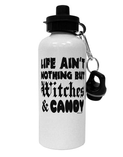 Witches and Candy Aluminum 600ml Water Bottle-Water Bottles-TooLoud-White-Davson Sales