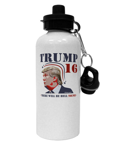 Trump - Hell Toupee Aluminum 600ml Water Bottle-Water Bottles-TooLoud-White-Davson Sales