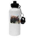 Laying Black Bear Cutout Aluminum 600ml Water Bottle-Water Bottles-TooLoud-White-Davson Sales