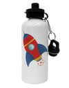 Space Rocket Ship and Stars Aluminum 600ml Water Bottle by TooLoud-Water Bottles-TooLoud-White-Davson Sales