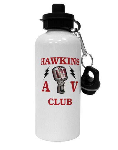 Hawkins AV Club Aluminum 600ml Water Bottle by TooLoud-Water Bottles-TooLoud-White-Davson Sales