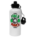 You Pinch Me I Punch You Aluminum 600ml Water Bottle-Water Bottles-TooLoud-White-Davson Sales