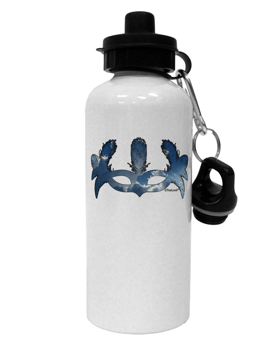Air Masquerade Mask Aluminum 600ml Water Bottle by TooLoud-Water Bottles-TooLoud-White-Davson Sales