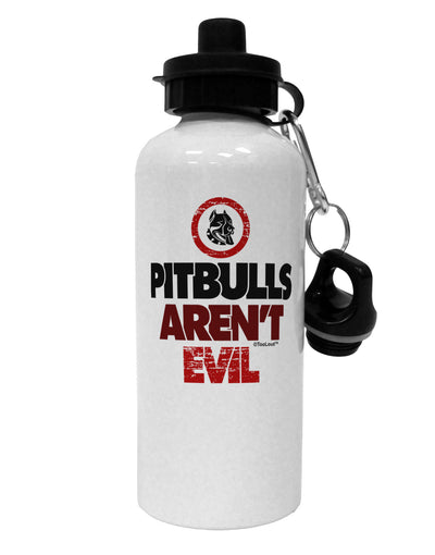 Distressed Pitbulls Aren't Evil Aluminum 600ml Water Bottle-Water Bottles-TooLoud-White-Davson Sales