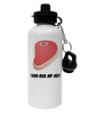 I Hand-Rub My Meat - Steak Aluminum 600ml Water Bottle by TooLoud-Water Bottles-TooLoud-White-Davson Sales