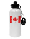 Distressed Canadian Flag Maple Leaf Aluminum 600ml Water Bottle-Water Bottles-TooLoud-White-Davson Sales