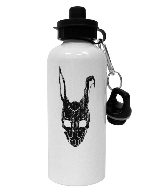 Scary Bunny Face Black Distressed Aluminum 600ml Water Bottle-Water Bottles-TooLoud-White-Davson Sales