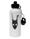 Scary Bunny Face Black Distressed Aluminum 600ml Water Bottle-Water Bottles-TooLoud-White-Davson Sales