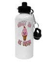 Cute Ice Cream Cone - Sweet As Ice Cream Aluminum 600ml Water Bottle-Water Bottles-TooLoud-White-Davson Sales