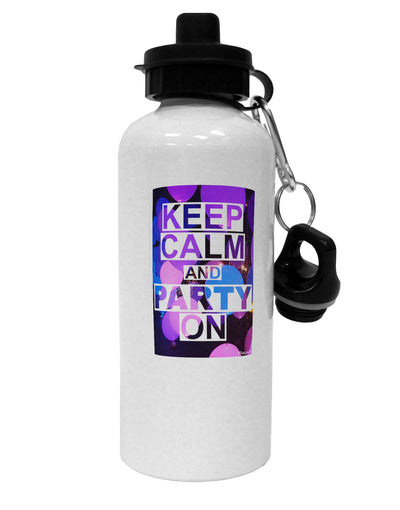 Keep Calm - Party Balloons Aluminum 600ml Water Bottle-Water Bottles-TooLoud-White-Davson Sales