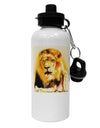 Lion Watercolor 4 Aluminum 600ml Water Bottle-Water Bottles-TooLoud-White-Davson Sales