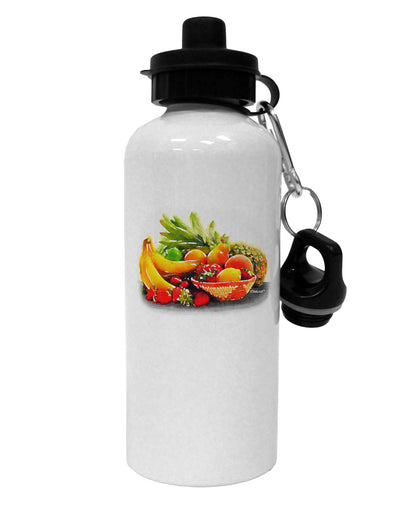 Watercolor Fruit Bowl 1 Aluminum 600ml Water Bottle-Water Bottles-TooLoud-White-Davson Sales