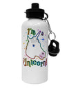 I'm a Unicorn Aluminum 600ml Water Bottle-Water Bottles-TooLoud-White-Davson Sales