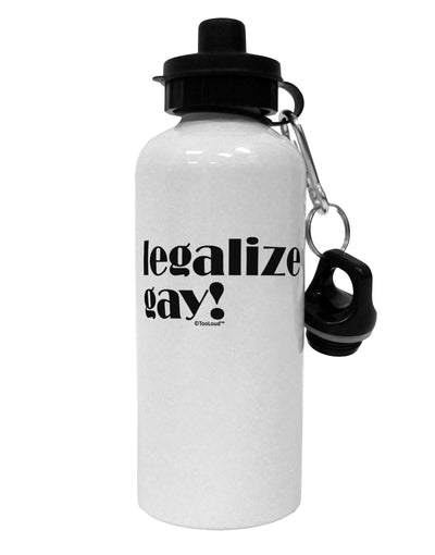 Legalize Gay Aluminum 600ml Water Bottle-Water Bottles-TooLoud-White-Davson Sales