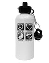 PLUR Squares BnW Aluminum 600ml Water Bottle-Water Bottles-TooLoud-White-Davson Sales