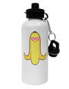 Infatuated Banana - Heart Eyes Aluminum 600ml Water Bottle by TooLoud-Water Bottles-TooLoud-White-Davson Sales