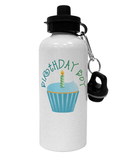 Birthday Boy - Candle Cupcake Aluminum 600ml Water Bottle by TooLoud-Water Bottles-TooLoud-White-Davson Sales