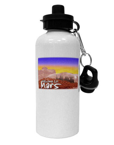 Welcome to Mars Aluminum 600ml Water Bottle-Water Bottles-TooLoud-White-Davson Sales