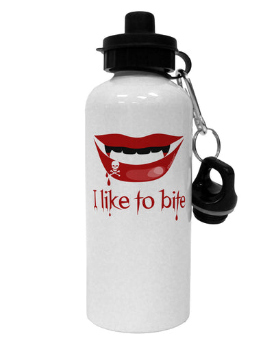 Like to Bite Aluminum 600ml Water Bottle-Water Bottles-TooLoud-White-Davson Sales