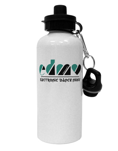 EDM Heart Black Aluminum 600ml Water Bottle-Water Bottles-TooLoud-White-Davson Sales