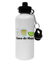 Cinco de Mayo Design - Salt Tequila Lime Aluminum 600ml Water Bottle by TooLoud-Water Bottles-TooLoud-White-Davson Sales