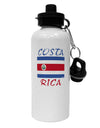 Costa Rica Flag Aluminum 600ml Water Bottle-Water Bottles-TooLoud-White-Davson Sales