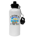 I'd Rather Be At The Beach Aluminum 600ml Water Bottle-Water Bottles-TooLoud-White-Davson Sales