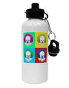 Clown Face Pop Art 2 Aluminum 600ml Water Bottle-Water Bottles-TooLoud-White-Davson Sales