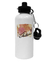 Colorado - Autumn WaterColor Text Aluminum 600ml Water Bottle-Water Bottles-TooLoud-White-Davson Sales