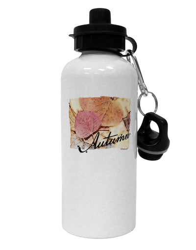 Colorado - Autumn WaterColor Text Aluminum 600ml Water Bottle-Water Bottles-TooLoud-White-Davson Sales